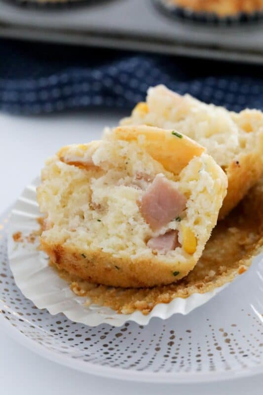 Savoury Muffins Recipe | Cheesy Ham & Corn - Bake Play Smile