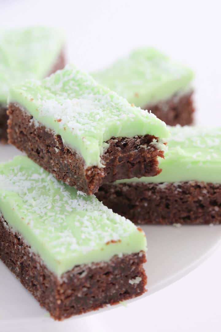 Baked Chocolate Mint Slice Bake Play Smile