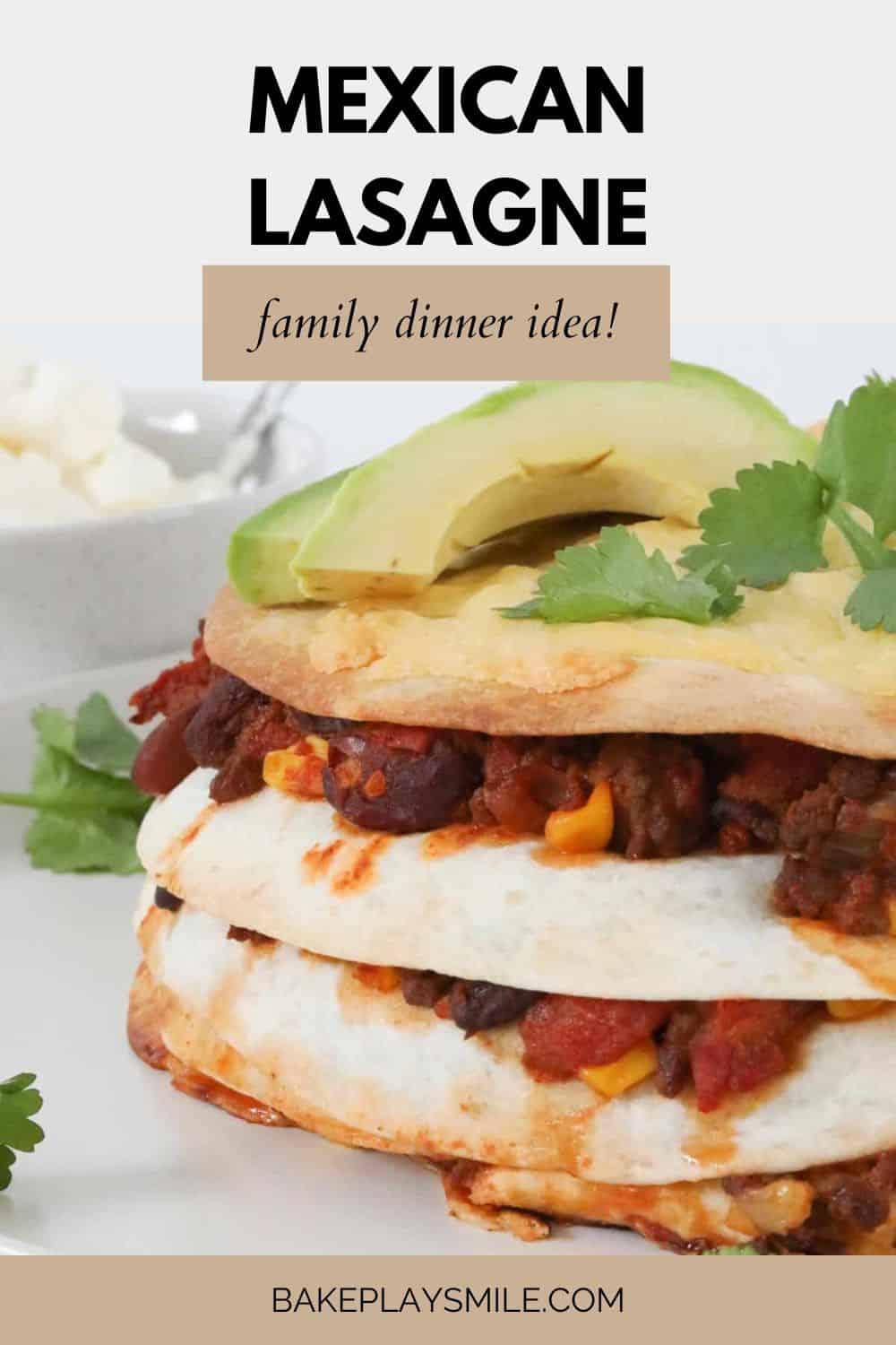 Mexican Lasagne with Tortillas - Bake Play Smile