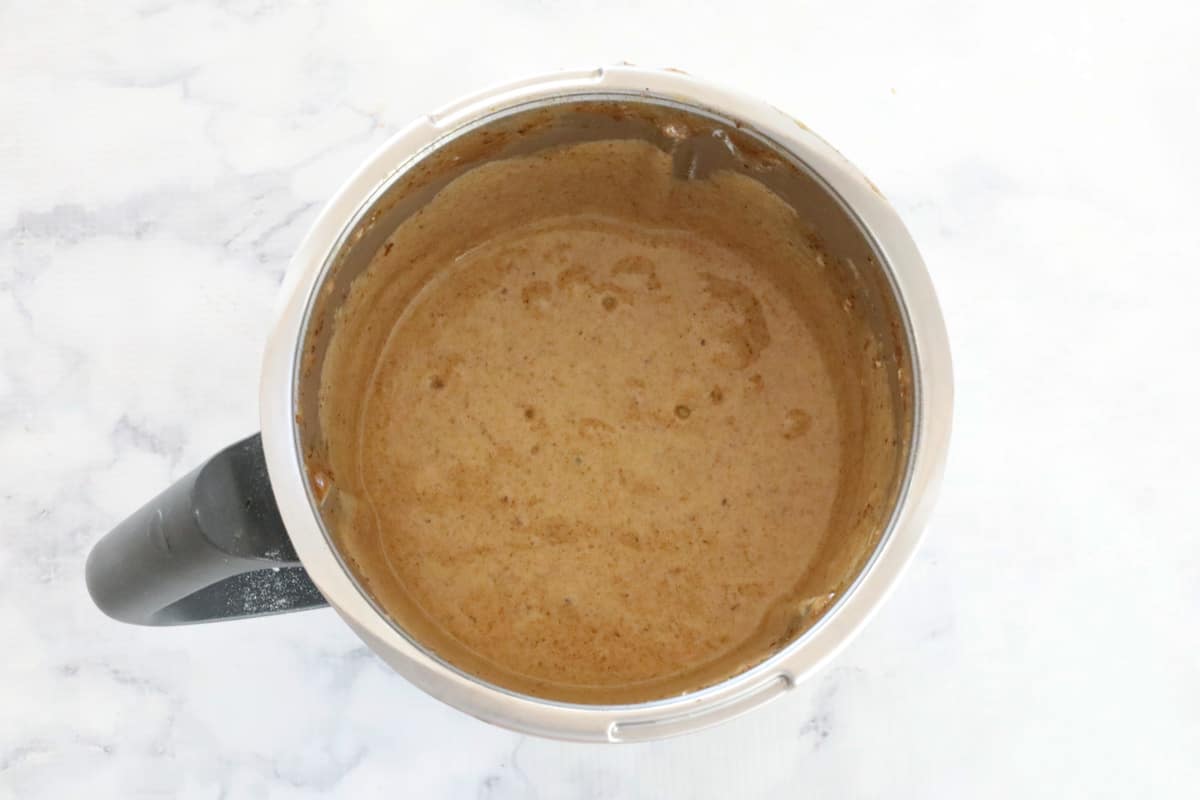 pudding batter in a thermomix bowl.