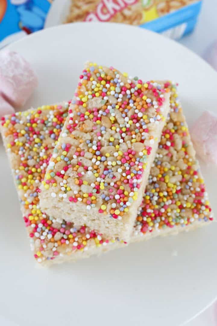 Rice Bubble Marshmallow Slice 3 Ingredient Rice Krispie Treats Bake