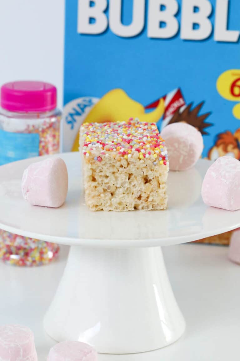 Rice Bubble Marshmallow Slice 3 Ingredient Rice Krispie Treats Bake