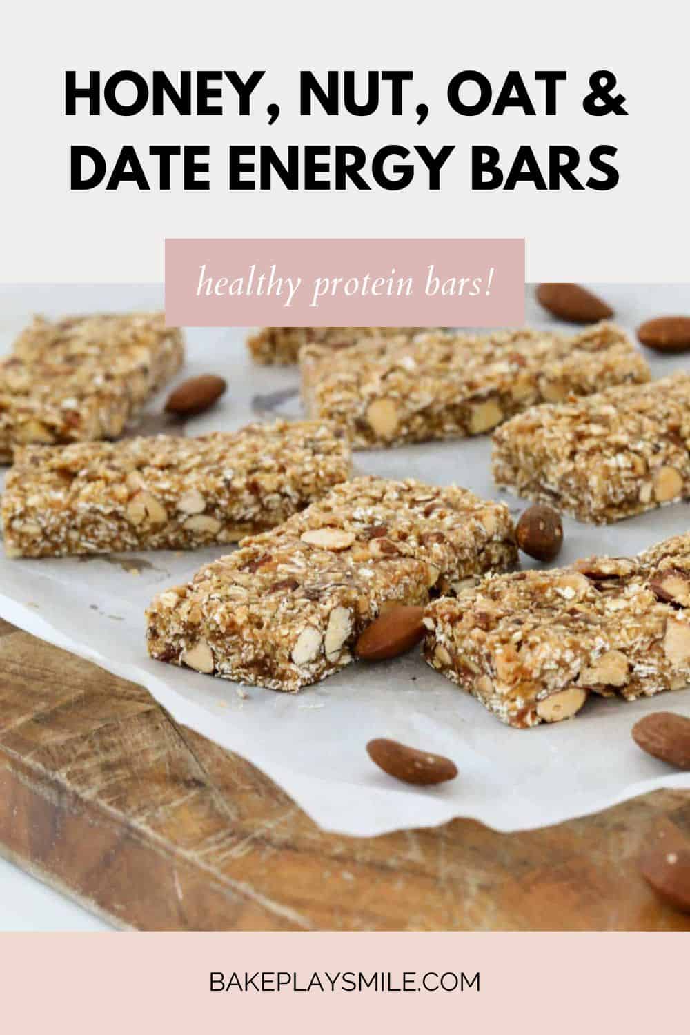 Honey, Nut, Oat & Date Energy Bars - Bake Play Smile