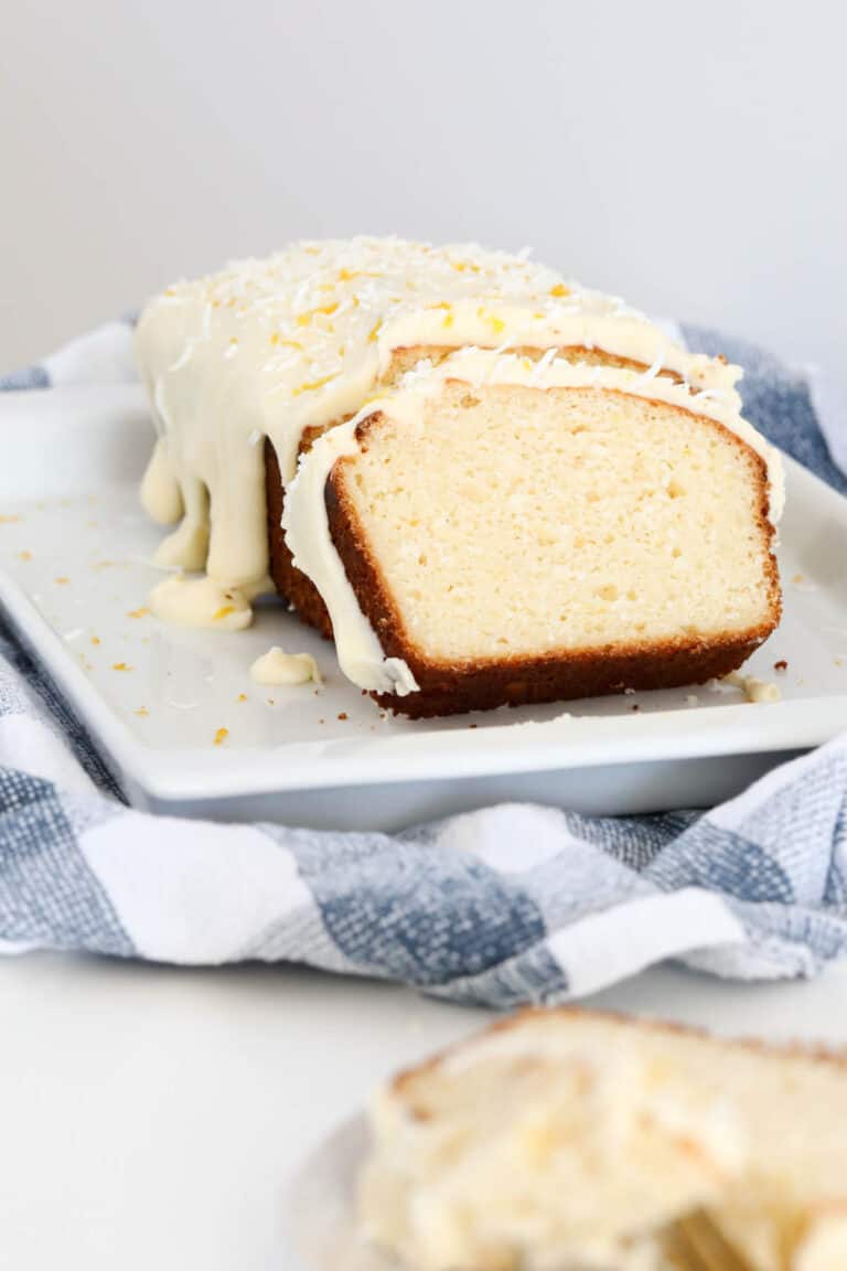 Lemon Loaf with Cream Cheese Frosting - Bake Play Smile