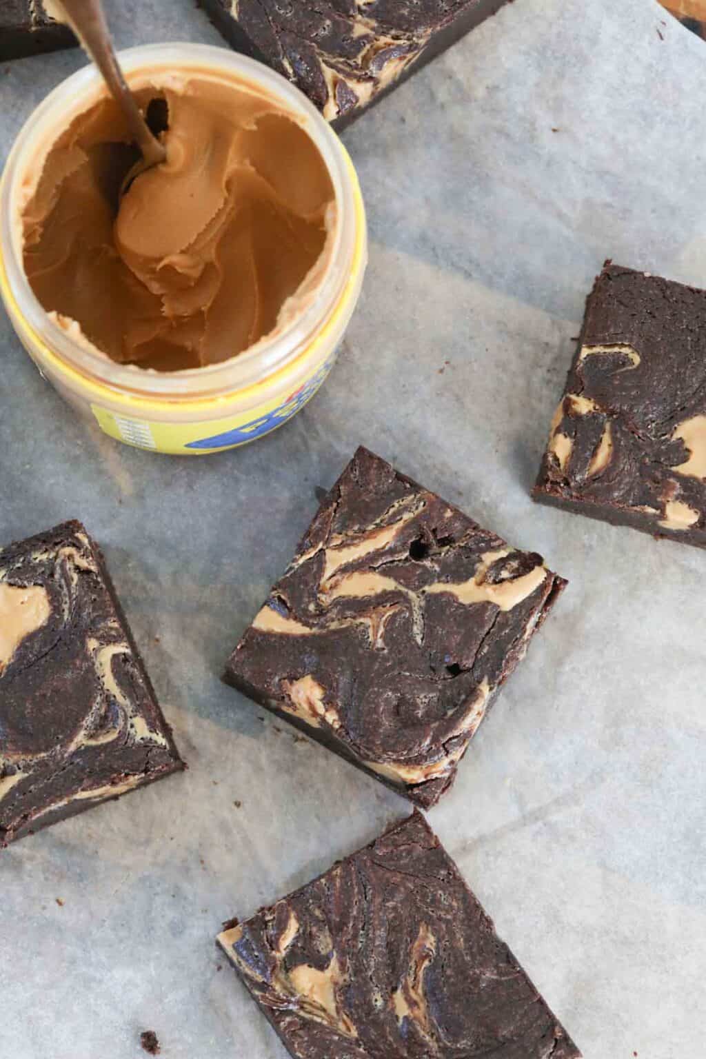 Fudgy Peanut Butter Brownies One Bowl Recipe Bake Play Smile