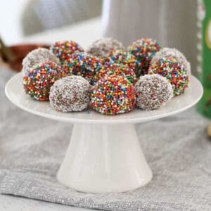 A plate of weet-bi balls made with Milo.