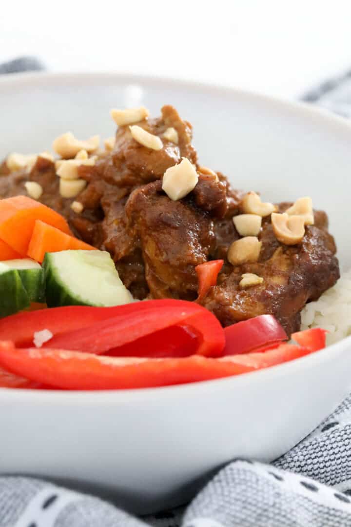 KidFriendly Creamy Slow Cooker Satay Chicken Bake Play Smile