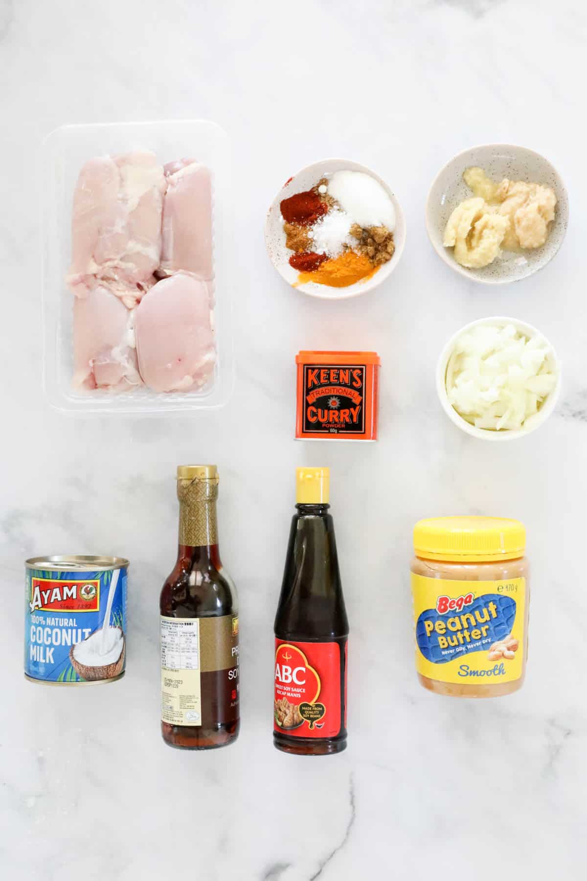 Ingredients needed to make this slow cooker chicken recipe.