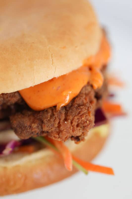 Super CRISPY Korean Fried Chicken Burger - Bake Play Smile