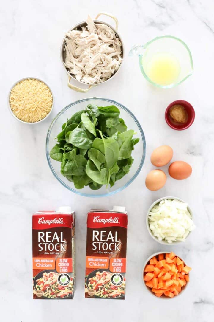 Creamy Greek Lemon Chicken Orzo Soup | 35 Minute Recipe - Bake Play Smile