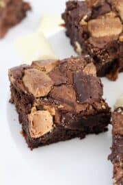 Fudgy Triple Chocolate Brownies | Chocolate Packed! - Bake Play Smile