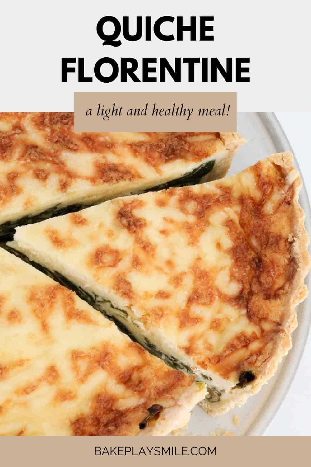 Classic Quiche Florentine | Creamy Spinach & Gruyere Cheese