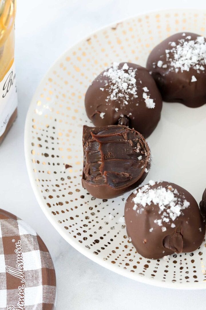 4 Ingredient Salted Caramel Truffles No Bake Recipe Bake Play Smile 1890