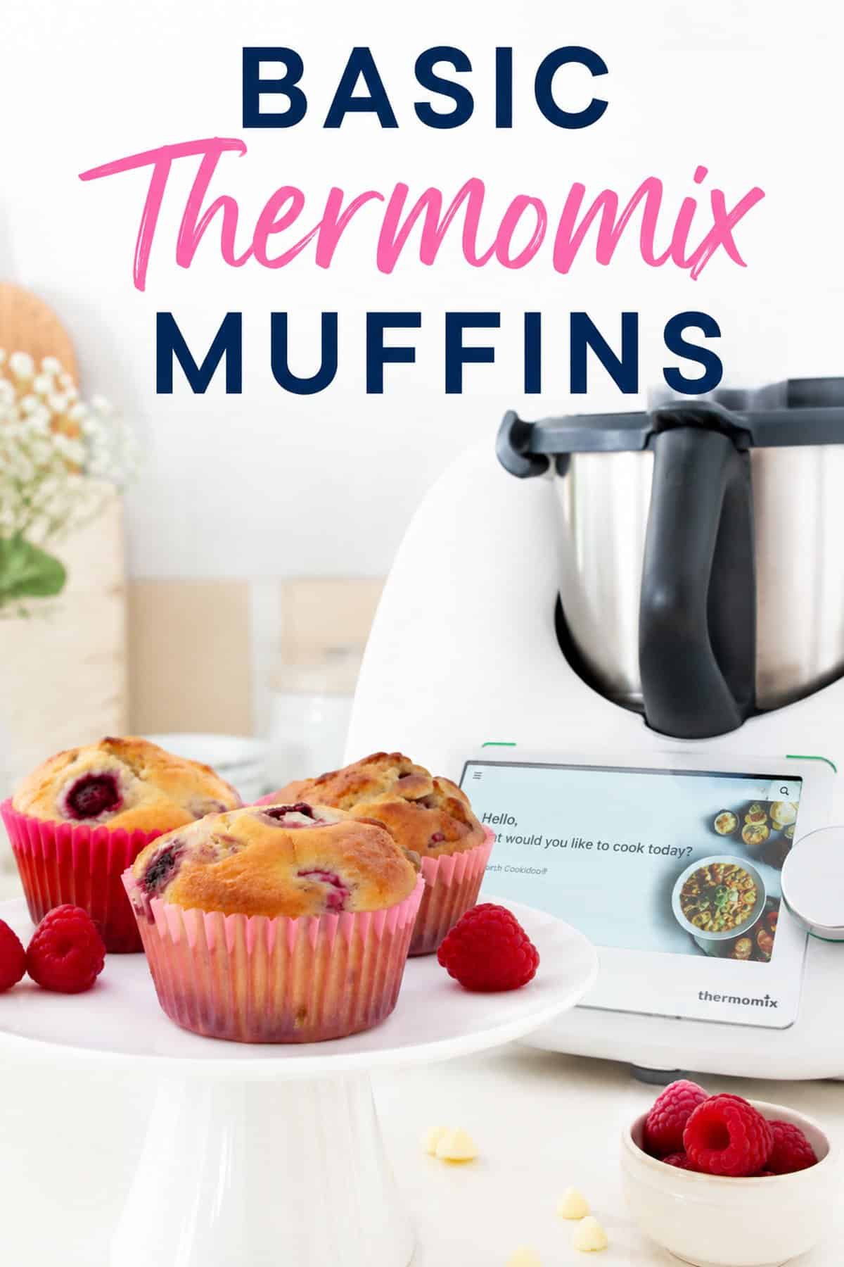 Muffins in front of a Thermomix.