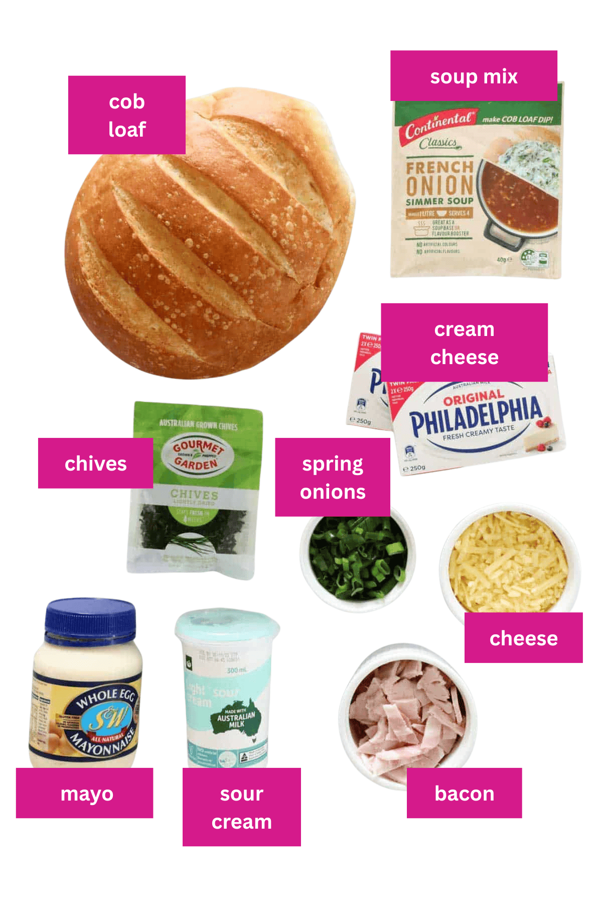 The ingredients for a cob loaf.