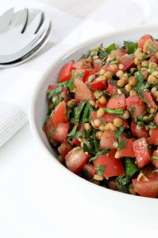 Lentil tabouli salad 10 minute recipe bake play smile
