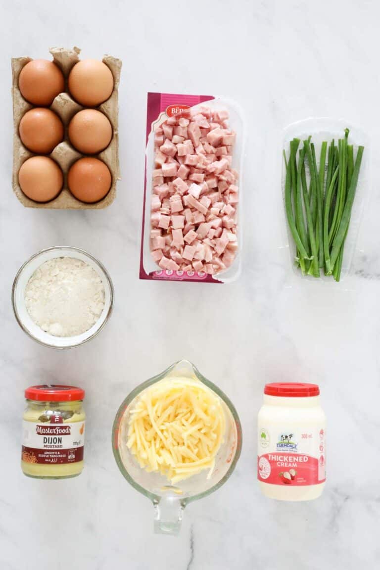 Impossible Quiche | 6 Ingredient Bacon & Cheese Crustless Quiche - Bake