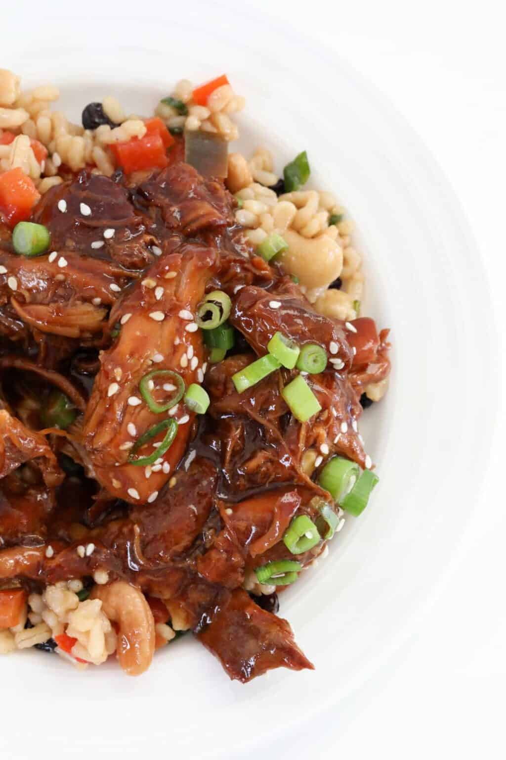 Slow Cooker Honey Soy Garlic Chicken - Bake Play Smile