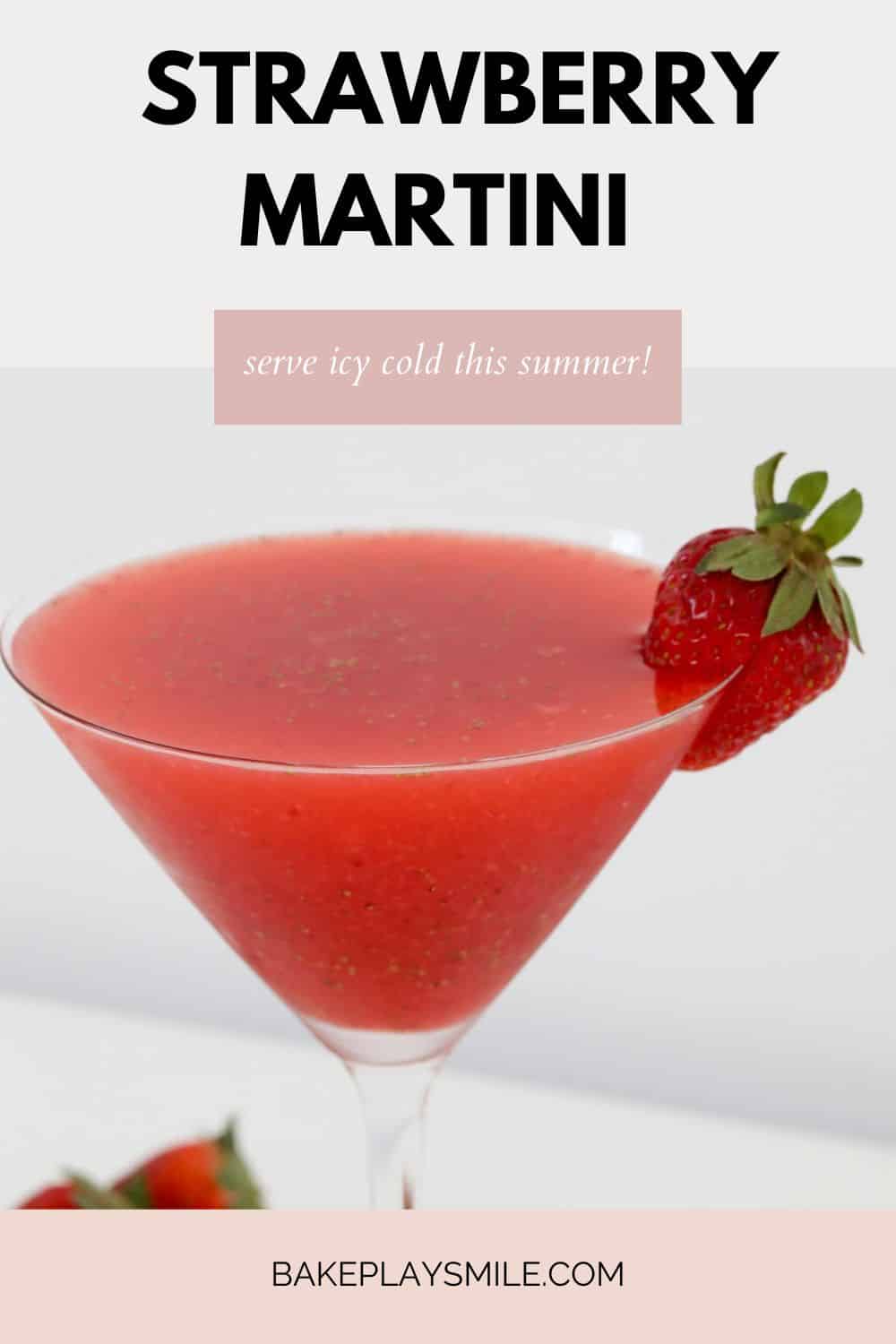4 Ingredient Strawberry Martini – Bake Play Smile