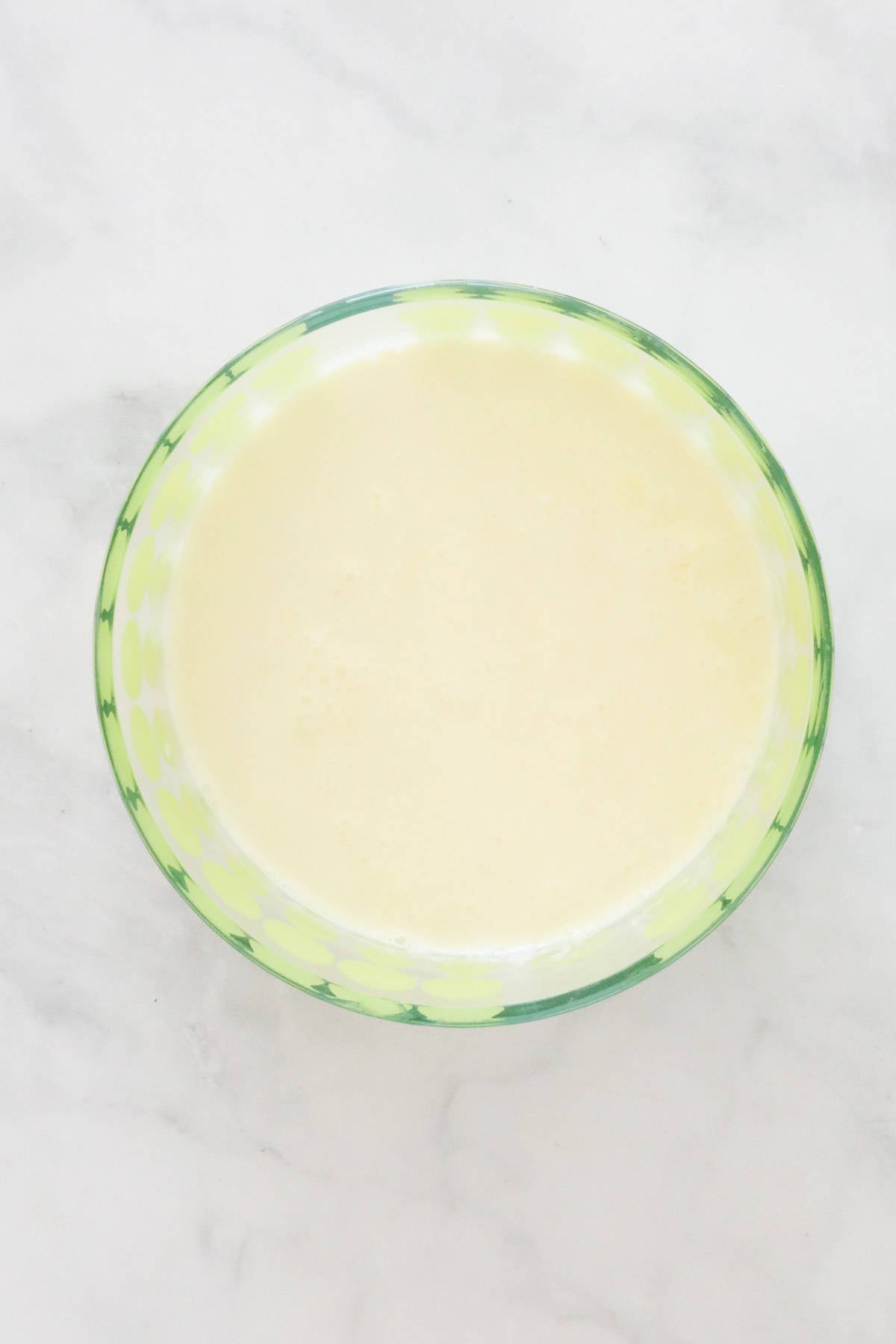 Cream in a microwave safe bowl.