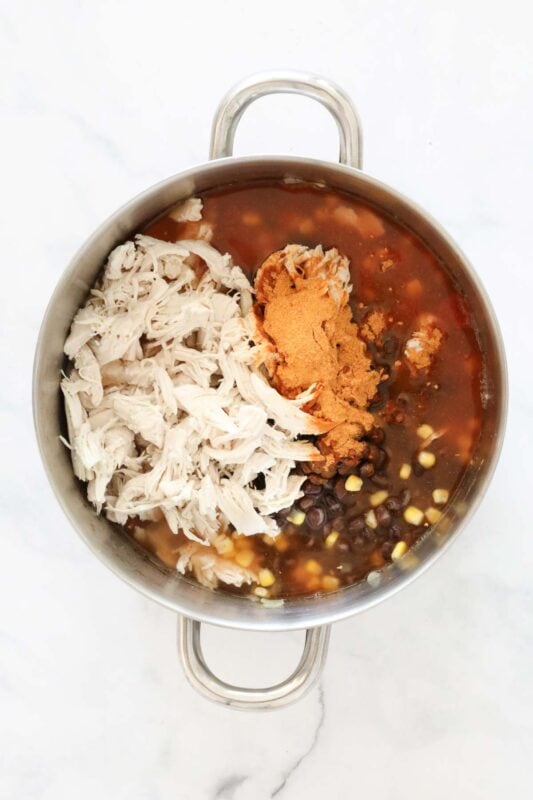 Creamy Chicken Taco Soup | 30 Minute Recipe - Bake Play Smile