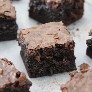 A rich and fudgy chocolate brownie made with coffee.