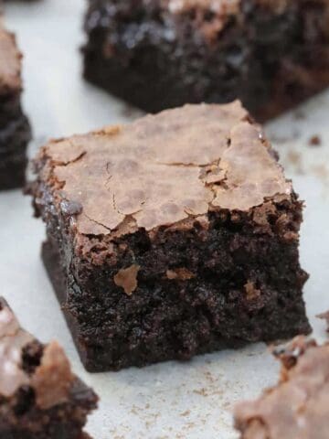 A rich and fudgy chocolate brownie made with coffee.