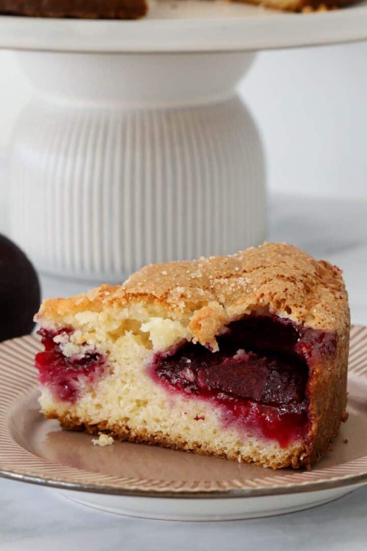 Yogurt Plum Cake - Bake Play Smile