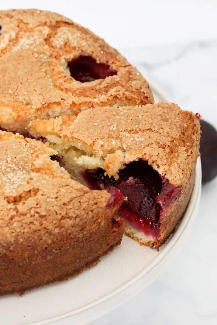 Yogurt Plum Cake - Bake Play Smile