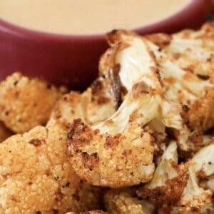Pieces of crunchy paprika cauliflower.