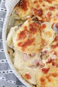 Creamy & Cheesy Potato And Bacon Bake - Bake Play Smile