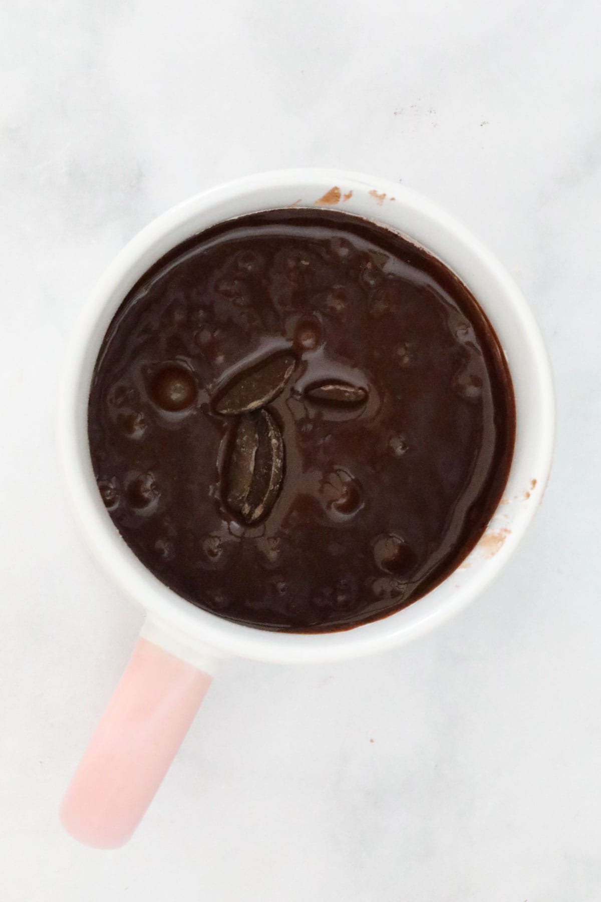 Ingredients mixed together in a ramekin.