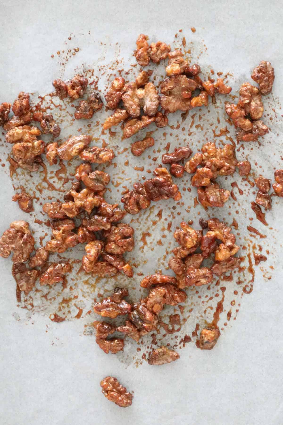 The baked honey walnuts.