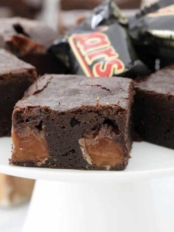 A gooey chocolate brownie filled with chunks of Mars Bar.