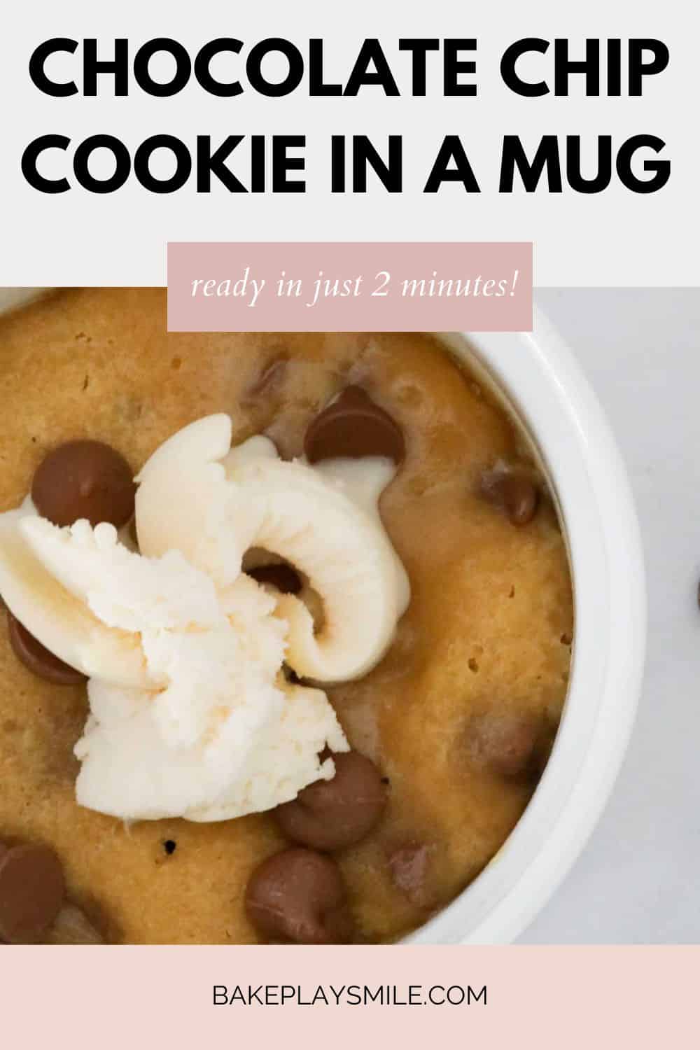 Chocolate Chip Cookie In A Mug | 60-Second Microwave Recipe