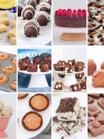 A collage of desserts that have been made with 3 ingredients.